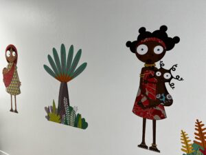 Des stickers pour égayer les couloirs du service